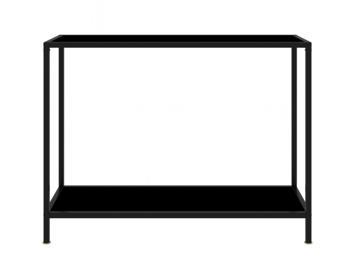Sonata Конзолна маса, черна, 100x35x75 cм, закалено стъкло