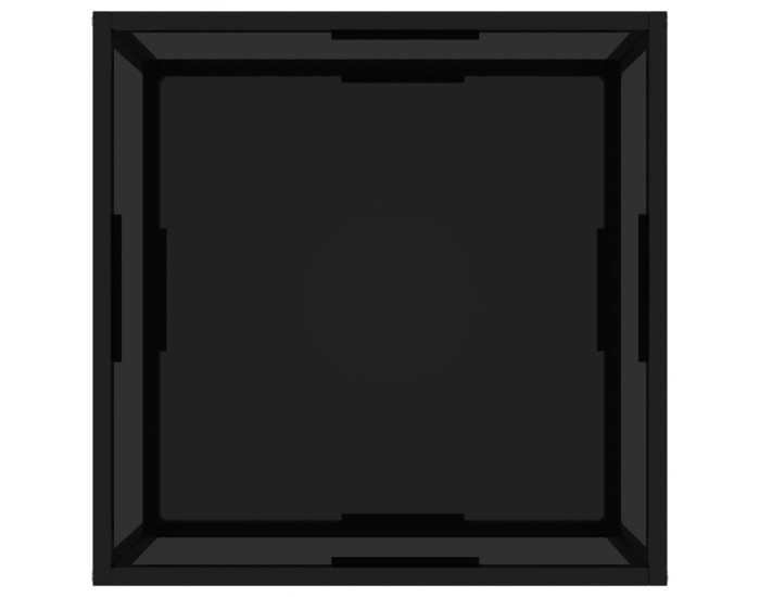 Sonata Маса за чай, черна, 60x60x35 см, закалено стъкло
