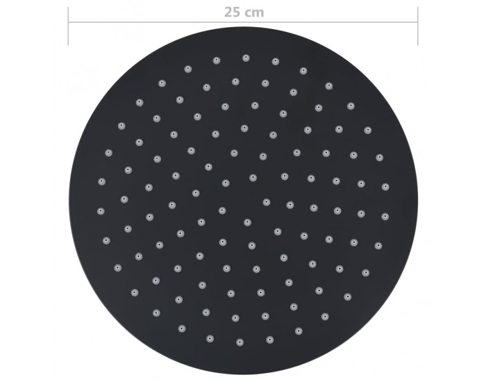 Sonata Rainshower душ пита, инокс, 25 см, кръгла, черна