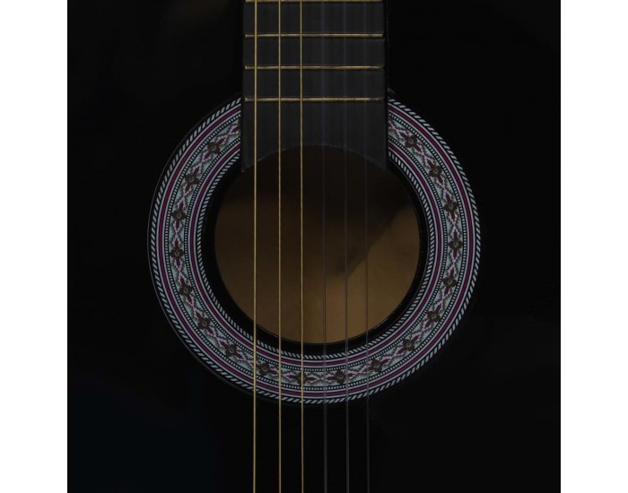 Sonata Класическа китара за начинаещи с калъф, черна, 3/4, 36"