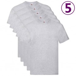 Fruit of the Loom Оригинални тениски, 5 бр, сиви, 3XL, памук - Sonata H