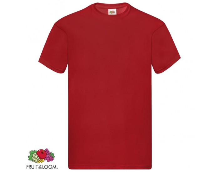 Fruit of the Loom Оригинални тениски, 5 бр, червени, XXL, памук