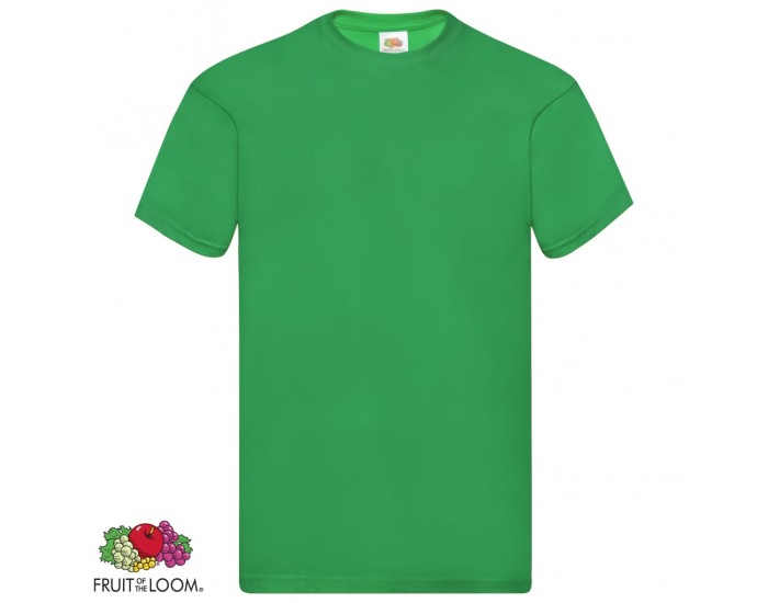 Fruit of the Loom Оригинални тениски, 5 бр, зелени, S, памук