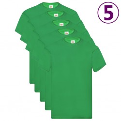 Fruit of the Loom Оригинални тениски, 5 бр, зелени, 3XL, памук - Sonata H