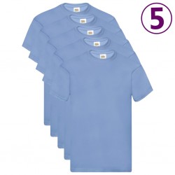 Fruit of the Loom Оригинални тениски, 5 бр, светлосини, М, памук - Sonata H