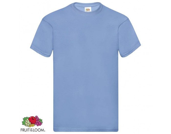 Fruit of the Loom Оригинални тениски, 5 бр, светлосини, XL, памук