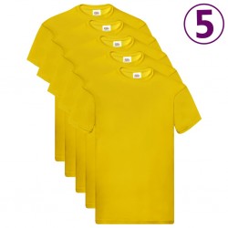 Fruit of the Loom Оригинални тениски, 5 бр, жълти, 3XL, памук - Sonata H