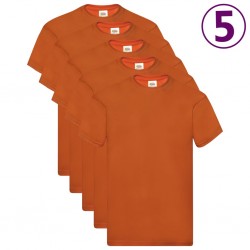 Fruit of the Loom Оригинални тениски, 5 бр, оранжеви, L, памук - Sonata H