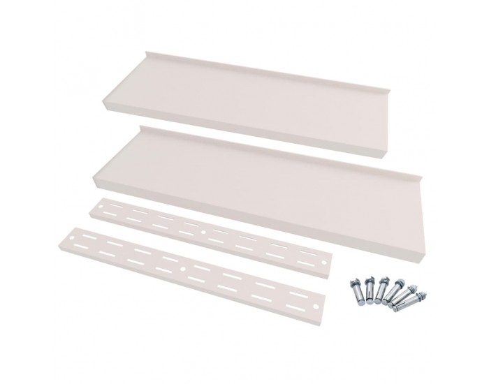 Sonata Стенни рафтове на 2 нива, 2 бр, неръждаема стомана, 240x30 см