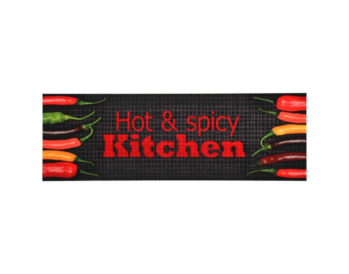 Sonata Кухненско килимче, перимо, надпис Hot&Spicy, 60x180 см Sonata Кухненско килимче, перимо, надпис Hot&Spicy, 60x180 см