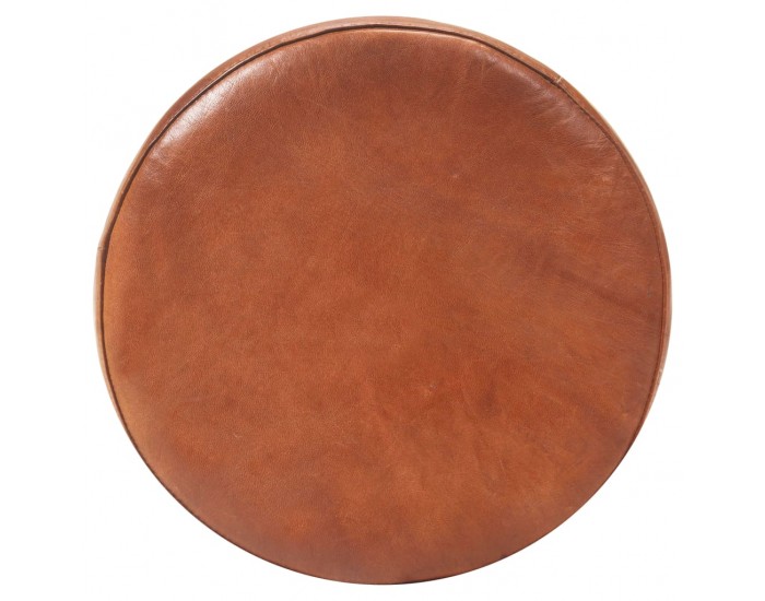 Sonata Бар табуретки, 2 бр, кафяви, естествена кожа