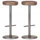 Sonata Бар табуретки, 2 бр, състарено кафяво, естествена кожа