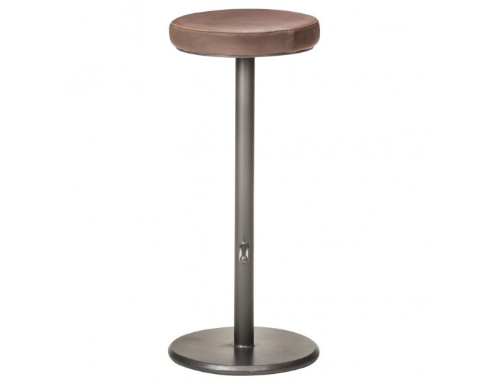 Sonata Бар табуретки, 2 бр, състарено кафяво, естествена кожа