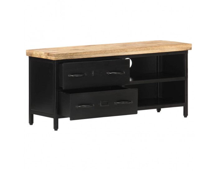 Sonata ТВ шкаф, 90x30x41 см, грубо мангово дърво