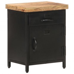 Sonata H Нощно шкафче 40x30x52 см грубо мангово дърво - Нощни шкафчета