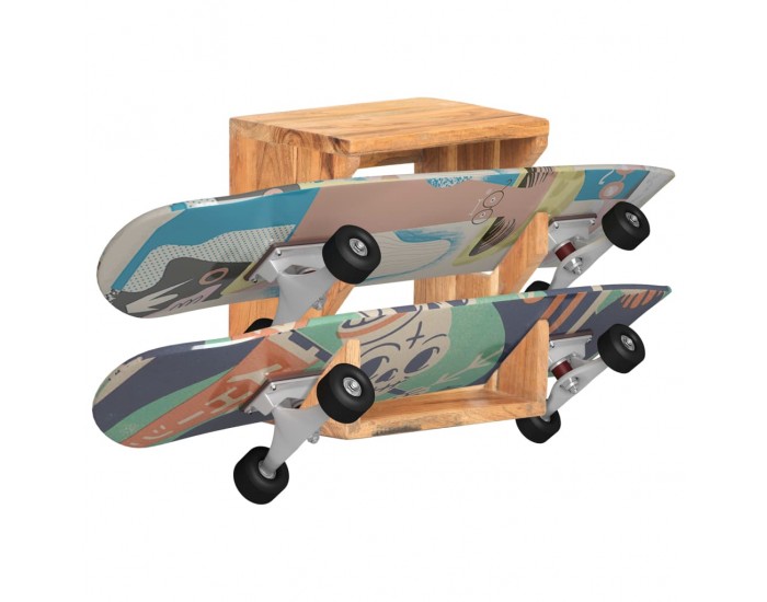 Sonata Стенна стойка за скейтборд, 25x20x30 см, акация масив