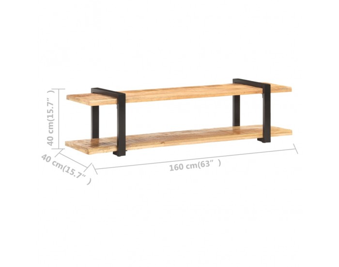 Sonata ТВ шкаф, 160x40x40 см, грубо мангово дърво масив