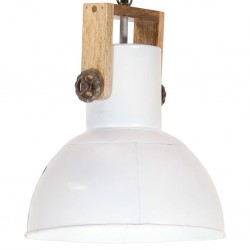 Sonata Индустриална пенделна лампа 25 W бяла кръгла манго 32 см E27 - Лампи за таван