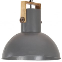 Sonata Индустриална пенделна лампа 25 W сива кръгла манго 52 см E27 - Лампи за таван