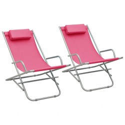 Sonata Люлеещи се столове, 2 бр, стомана, розови - Специални столове