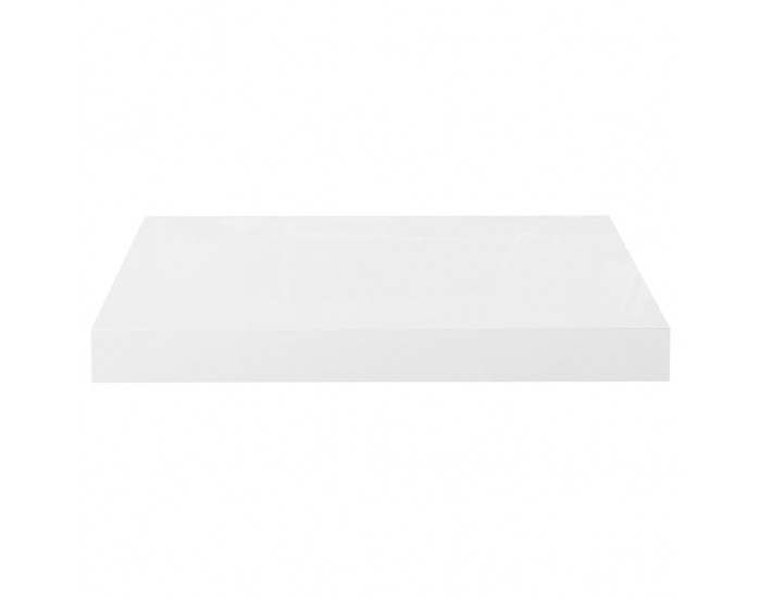 Sonata Окачени стенни рафтове, 2 бр, бял гланц, 40x23x3,8 см, МДФ