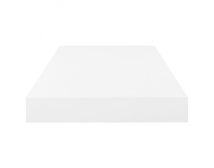 Sonata Окачени стенни рафтове, 2 бр, бял гланц, 50x23x3,8 см, МДФ