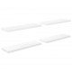 Sonata Окачени стенни рафтове, 4 бр, бял гланц, 80x23,5x3,8 см, МДФ