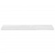 Sonata Окачен стенен рафт, бял гланц, 120x23,5x3,8 см, МДФ