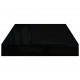Sonata Окачен стенен рафт, черен гланц, 40x23x3,8 см, МДФ
