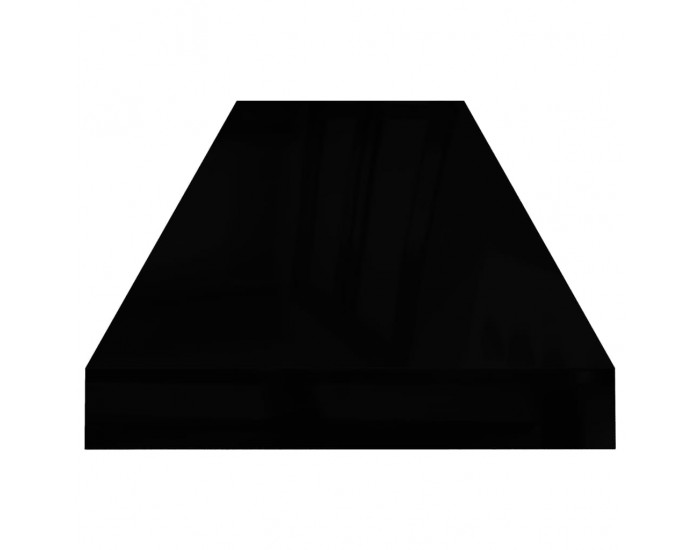 Sonata Окачен стенен рафт, черен гланц, 90x23,5x3,8 см, МДФ