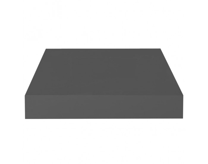 Sonata Окачен стенен рафт, сив гланц, 23x23,5x3,8 см, МДФ