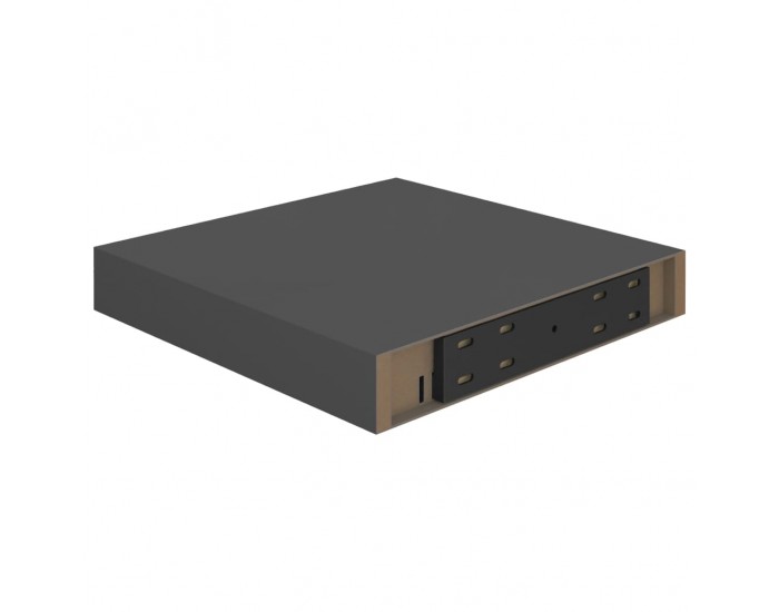 Sonata Окачен стенен рафт, сив гланц, 23x23,5x3,8 см, МДФ