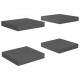 Sonata Окачени стенни рафтове, 4 бр, сив гланц, 23x23,5x3,8 см, МДФ