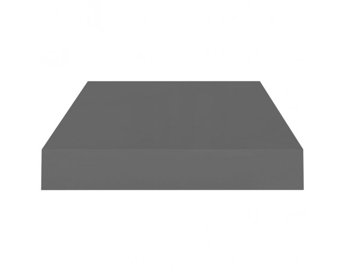 Sonata Окачен стенен рафт, сив гланц, 40x23x3,8 см, МДФ