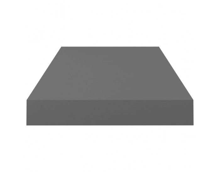 Sonata Окачен стенен рафт, сив гланц, 50x23x3,8 см, МДФ