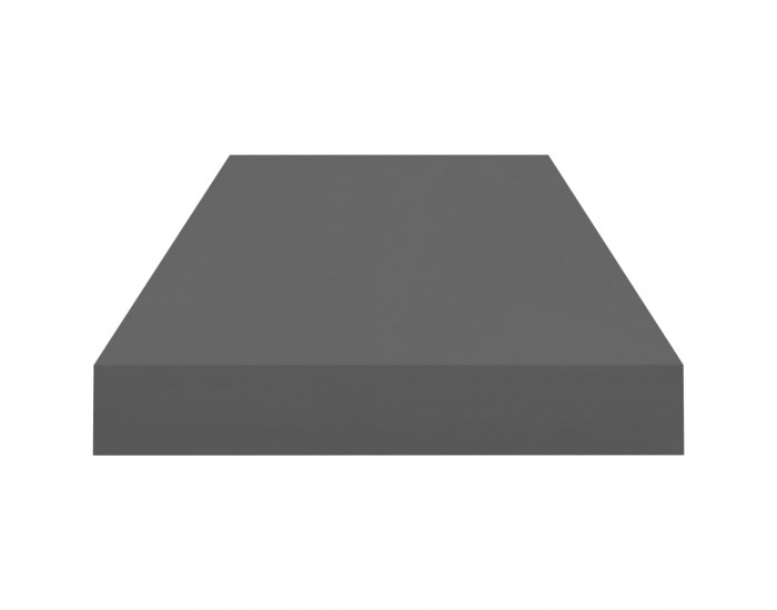 Sonata Окачен стенен рафт, сив гланц, 60x23,5x3,8 см, МДФ