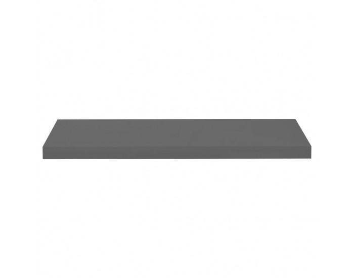 Sonata Окачен стенен рафт, сив гланц, 80x23,5x3,8 см, МДФ