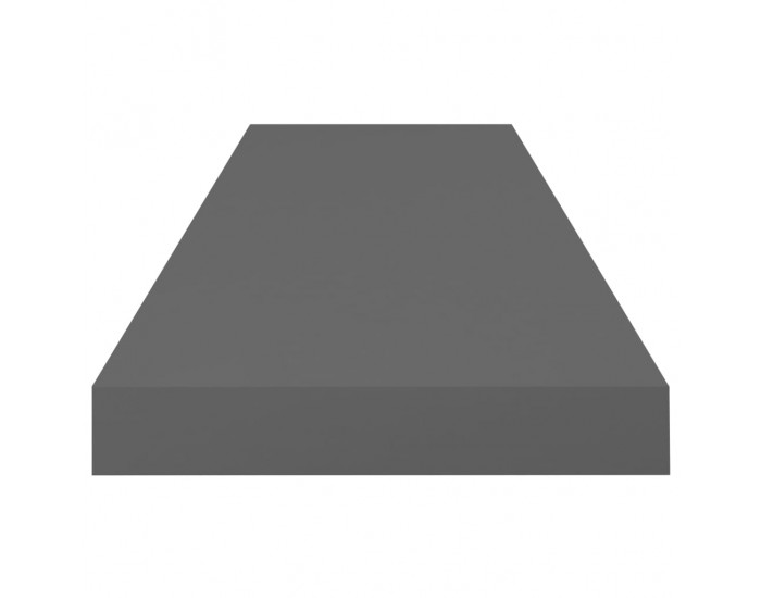 Sonata Окачени стенни рафтове, 4 бр, сив гланц, 80x23,5x3,8 см, МДФ