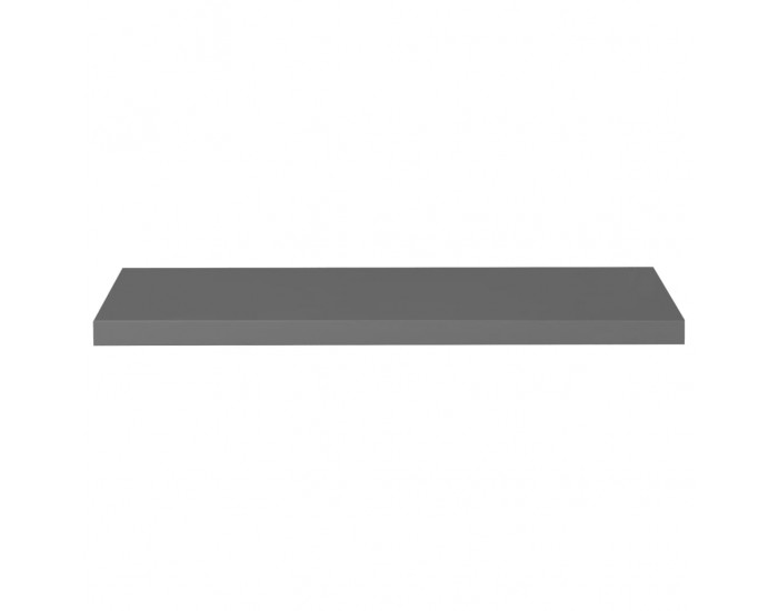 Sonata Окачен стенен рафт, сив гланц, 90x23,5x3,8 см, МДФ