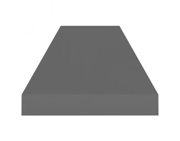 Sonata Окачен стенен рафт, сив гланц, 90x23,5x3,8 см, МДФ