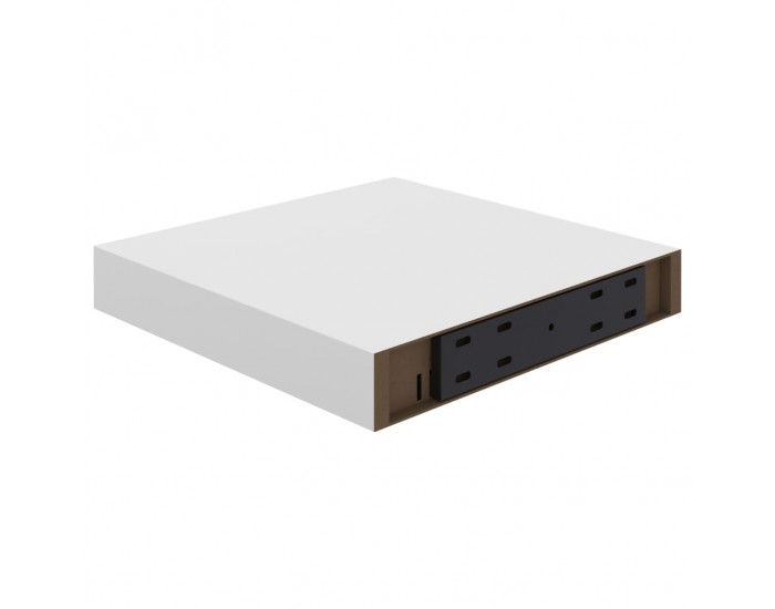 Sonata Окачен стенен рафт, бял, 23x23,5x3,8 см, МДФ