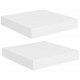 Sonata Окачени стенни рафтове, 2 бр, бели, 23x23,5x3,8 см, МДФ