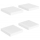 Sonata Окачени стенни рафтове, 4 бр, бели, 23x23,5x3,8 см, МДФ