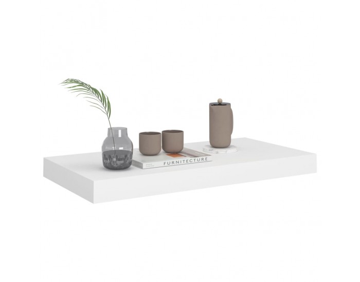 Sonata Окачени стенни рафтове, 2 бр, бели, 50x23x3,8 см, МДФ