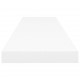 Sonata Окачен стенен рафт, бял, 120x23,5x3,8 см, МДФ