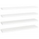 Sonata Окачени стенни рафтове, 4 бр, бели, 120x23,5x3,8 см, МДФ