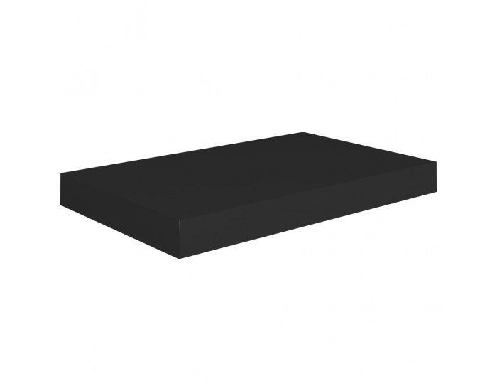 Sonata Окачен стенен рафт, черен, 40x23x3,8 см, МДФ