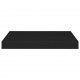 Sonata Окачен стенен рафт, черен, 40x23x3,8 см, МДФ