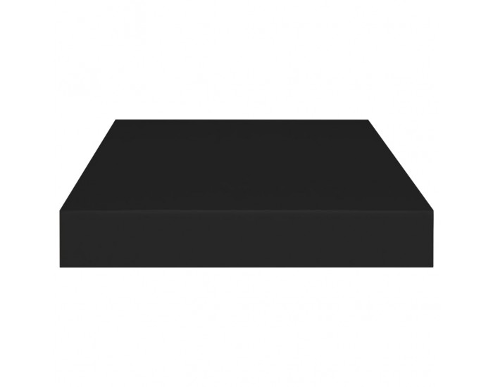 Sonata Окачен стенен рафт, черен, 40x23x3,8 см, МДФ