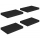 Sonata Окачени стенни рафтове, 4 бр, черни, 40x23x3,8 см, МДФ